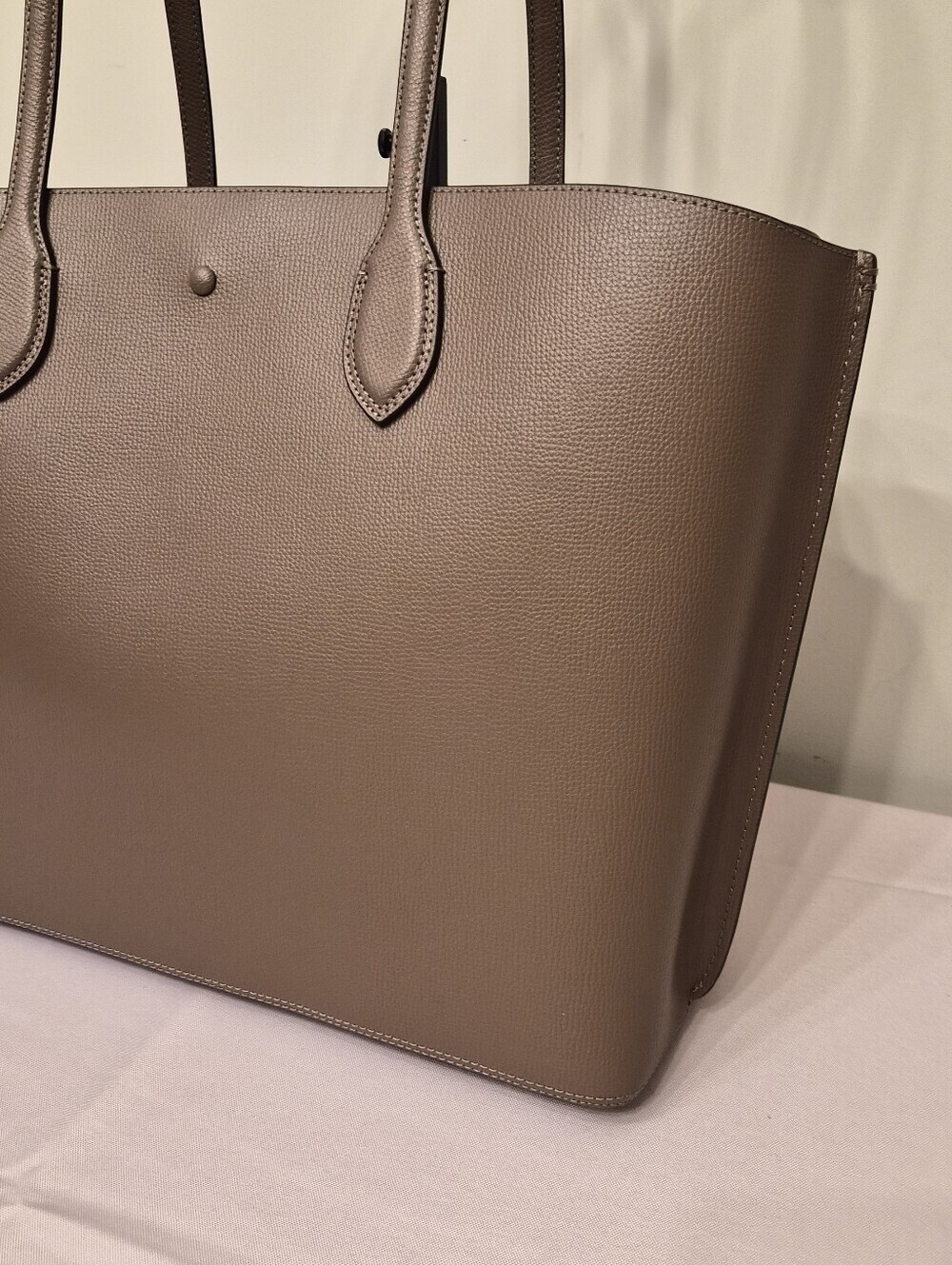 Kate Spade New York All Day Large Leather Tote | Taupe & Sage Green - Picture 5 of 12